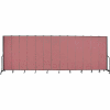 Screenflex 13 Panel Portable Room Divider, 8'H x 24'1"L, Fabric Color: Rose