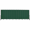 Screenflex 13 Panel Portable Room Divider, 8'H x 24'1"W, Fabric Color: Mallard