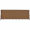 Screenflex 13 Panel Portable Room Divider, 8'H x 24'1"L, Fabric Color: Walnut