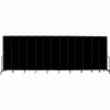 Screenflex 13 Panel Portable Room Divider, 8'H x 24'1"W, Fabric Color: Charcoal Black
