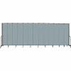 Screenflex 13 Panel Portable Room Divider, 8'H x 24'1"L, Fabric Color: Grey Stone