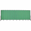 Screenflex 13 Panel Portable Room Divider, 8'H x 24'1"L, Fabric Color: Sea Green