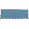 Screenflex 13 Panel Portable Room Divider, 8'H x 24'1"W, Fabric Color: Blue