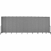 Screenflex 13 Panel Portable Room Divider, 8'H x 24'1"W, Fabric Color: Grey