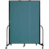 Screenflex 3 Panel Portable Room Divider, 8'H x 5'9"L, Fabric Color: Lake