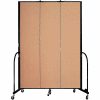 Screenflex 3 Panel Portable Room Divider, 8'H x 5'9"L, Fabric Color: Desert