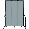 Screenflex 3 Panel Portable Room Divider, 8'H x 5'9"L, Fabric Color: Grey Stone
