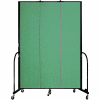 Screenflex 3 Panel Portable Room Divider, 8'H x 5'9"L, Fabric Color: Sea Green
