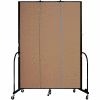 Screenflex 3 Panel Portable Room Divider, 8'H x 5'9"L, Fabric Color: Beech