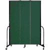 Screenflex 3 Panel Portable Room Divider, 8'H x 5'9"L, Fabric Color: Green