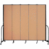 Screenflex 5 Panel Portable Room Divider, 8'H x 9'5"L, Fabric Color: Desert