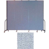 Screenflex 5 Panel Portable Room Divider, 8'H x 9'5"L, Vinyl Color: Blue Tide
