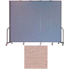 Screenflex 5 Panel Portable Room Divider, 8'H x 9'5"W, Vinyl Color: Raspberry Mist