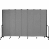 Screenflex 7 Panel Portable Room Divider, 8'H x 13'1"L, Fabric Color: Stone