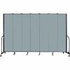 Screenflex 7 Panel Portable Room Divider, 8'H x 13'1"L, Fabric Color: Grey Stone