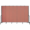 Screenflex 7 Panel Portable Room Divider, 8'H x 13'1"L, Fabric Color: Cranberry