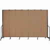 Screenflex 7 Panel Portable Room Divider, 8'H x 13'1"L, Fabric Color: Beech