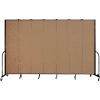 Screenflex 7 Panel Portable Room Divider, 8'H x 13'1"W, Fabric Color: Beech