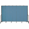 Screenflex 7 Panel Portable Room Divider, 8'H x 13'1"L, Fabric Color: Blue