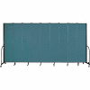 Screenflex 9 Panel Portable Room Divider, 8'H x 16'9"L, Fabric Color: Lake