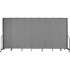 Screenflex 9 Panel Portable Room Divider, 8'H x 16'9"W, Fabric Color: Stone