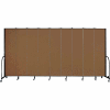 Screenflex 9 Panel Portable Room Divider, 8'H x 16'9"L, Fabric Color: Walnut