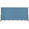 Screenflex 9 Panel Portable Room Divider, 8'H x 16'9"L, Fabric Color: Summer Blue