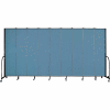 Screenflex 9 Panel Portable Room Divider, 8'H x 16'9"W, Fabric Color: Summer Blue