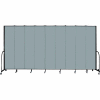 Screenflex 9 Panel Portable Room Divider, 8'H x 16'9"L, Fabric Color: Grey Stone
