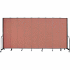 Screenflex 9 Panel Portable Room Divider, 8'H x 16'9"L, Fabric Color: Cranberry