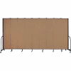 Screenflex 9 Panel Portable Room Divider, 8'H x 16'9"L, Fabric Color: Beech