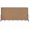Screenflex 9 Panel Portable Room Divider, 8'H x 16'9"W, Fabric Color: Beech