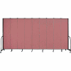 Screenflex 9 Panel Portable Room Divider, 8'H x 16'9"L, Fabric Color: Mauve