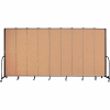 Screenflex 9 Panel Portable Room Divider, 8'H x 16'9"W, Fabric Color: Wheat
