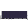 Screenflex 13 Panel Heavy Duty Portable Room Divider, 6'H x 24' 1"L, Fabric Color: Navy