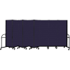 Screenflex 9 Panel Heavy Duty Portable Room Divider, 6'H x 16' 9"L, Fabric Color: Navy