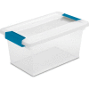 Sterilite Medium Clip Clear Storage Box With Latched Lid 19628604 - 11"L x 6-5/8"W x 5-3/8"H - Pkg Qty 4