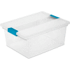Sterilite Deep Clip Clear Storage Box With Latched Lid 19658604 - 14"L x 11"W x 6-1/4"H - Pkg Qty 4