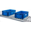 UNEX JRS 10'L 24"W Straight Gal. Steel Roller Conveyor, 1-3/8" Roller Dia., 22" BF, 6" Axle Center