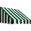 Awntech CF34-6FW, Window/Entry Awning 6' 4 -1/2"W x 4'D x 3' 8"H Forest Green/White