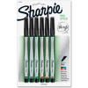 Sharpie® Marker Pen, Fine, Bleed-Resistant, Assorted Ink, 6/Pack