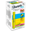 Sharpie® Accent Gel Highlighter, Smear Block, Fluorescent Yellow Ink - Pkg Qty 12