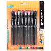 Sanford® Vision Elite Rollerball Pen, Refillable, 0.5mm, Black Barrel, Assorted Ink, 8/Pack