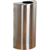 Rubbermaid® Silhouette Stainless Steel Half Round Trash Can W/Plastic Liner, 12 Gallon