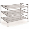 3-Tier Mesh Multi-Position Utility Shoe Rack - Silver