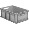 SSI Schaefer Euro-Fix Solid Container EF6220 - 24" x 16" x 8", Gray - Pkg Qty 6