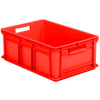 SSI Schaefer Euro-Fix Solid Container EF6220 - 24" x 16" x 8", Red - Pkg Qty 6