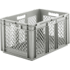 SSI Schaefer Euro-Fix Mesh Container EF6323 - 24" x 16" x 13", Gray - Pkg Qty 4