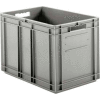 SSI Schaefer Euro-Fix Solid Container EF6420 - 24" x 16" x 17", Gray - Pkg Qty 2