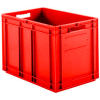 SSI Schaefer Euro-Fix Solid Container EF6420 - 24" x 16" x 17", Red - Pkg Qty 2